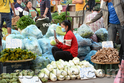 Khua Din market in Vientiane, Laos