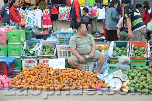 Khua Din market in Vientiane, Laos