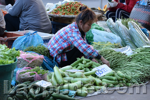 Khua Din market in Vientiane, Laos