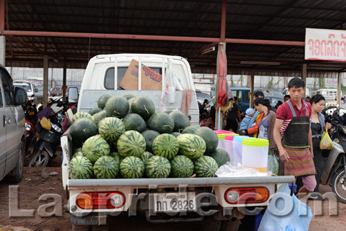 Khua Din market in Vientiane, Laos