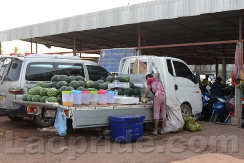 Khua Din market in Vientiane, Laos