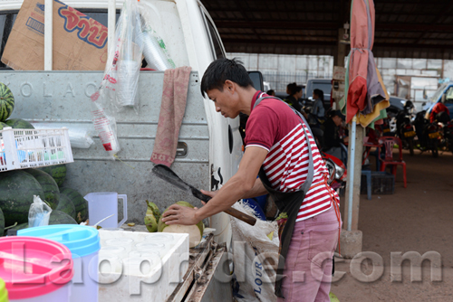 Khua Din market in Vientiane, Laos