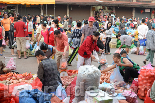 Khua Din market in Vientiane, Laos