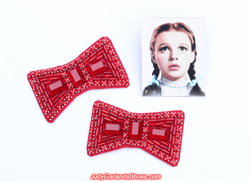 Professionally crafted ruby slipper hand-sewn bows