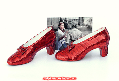 Simply breathtaking pair of hand-sewn ruby slippers