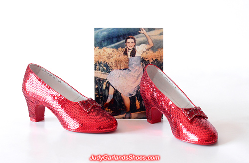 Size 5B hand-sewn ruby slippers is finished in May, 2019