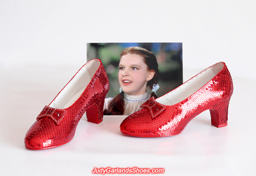 Size 5B hand-sewn ruby slippers is finished in May, 2019