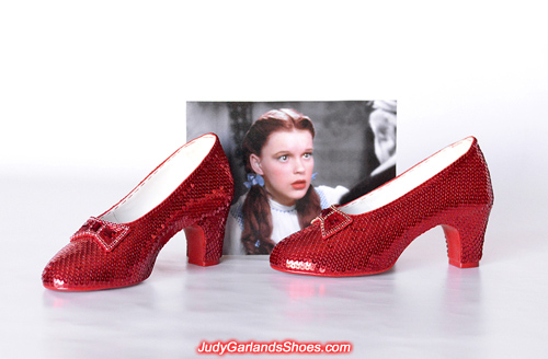 Size 5B hand-sewn ruby slippers made in December, 2019
