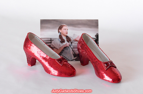 Size 5B hand-sewn ruby slippers made in December, 2019