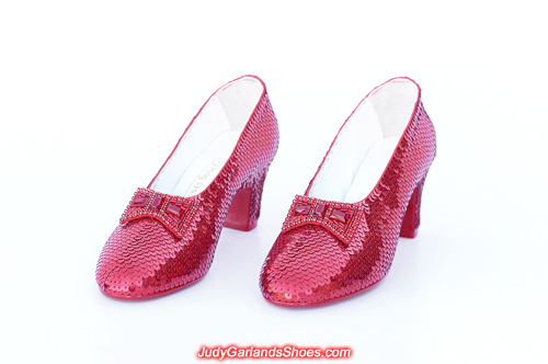 Size 5B hand-sewn ruby slippers made in October, 2019