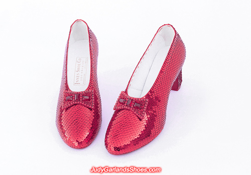 Stunning pair of ruby slippers crafted in April, 2018