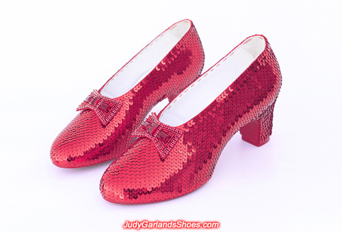 Stunning pair of ruby slippers crafted in April, 2018