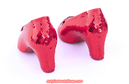 Stunning pair of ruby slippers crafted in April, 2018