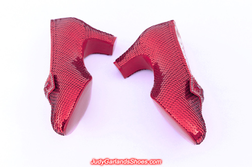 Stunning pair of ruby slippers crafted in April, 2018
