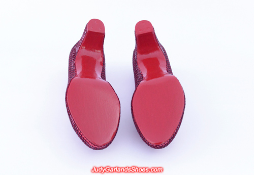 Stunning pair of ruby slippers crafted in April, 2018
