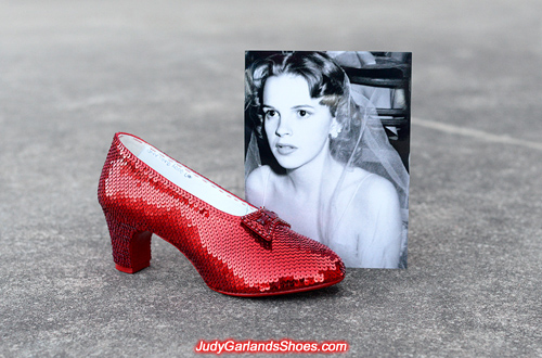 The right shoe is finished for size 7 ruby slippers