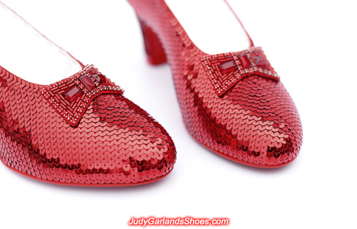 US women's size 8.5 hand-sewn ruby slippers