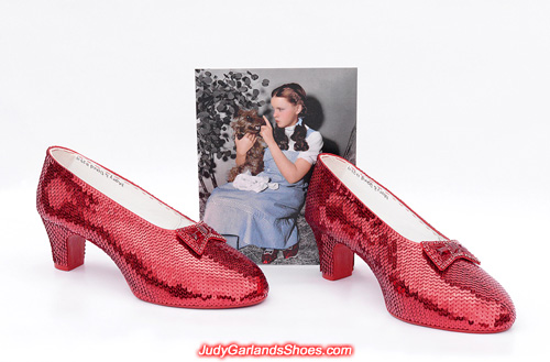 Wedding hand-sewn ruby slippers in women's size 10