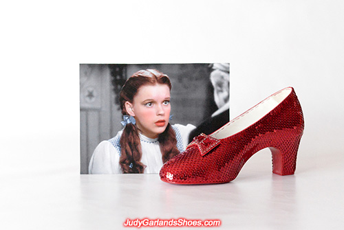 Completed Judy Garland's size 5B right shoe