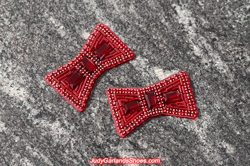 Hand-sewn bows for size 5B ruby slippers