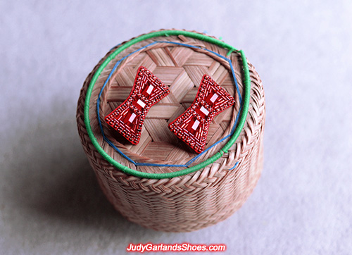 Hand-sewn ruby slipper bows