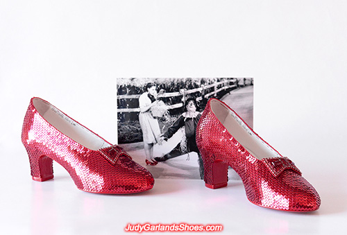 Size 5B hand-sewn ruby slippers made in July, 2020