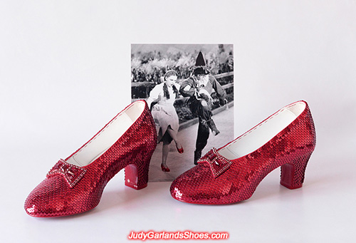 Size 5B hand-sewn ruby slippers made in July, 2020