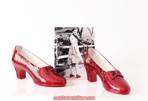 US women's size 6 hand-sewn ruby slippers