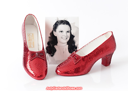 US women's size 6 hand-sewn ruby slippers