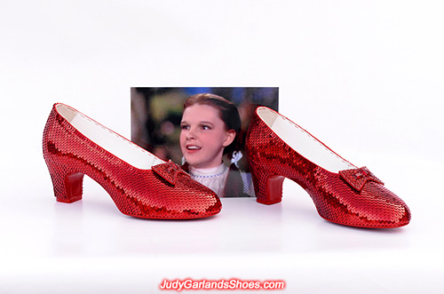 US women's size 8 hand-sewn ruby slippers