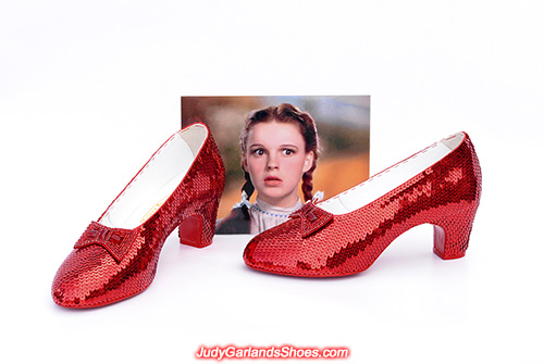 US women's size 8 hand-sewn ruby slippers