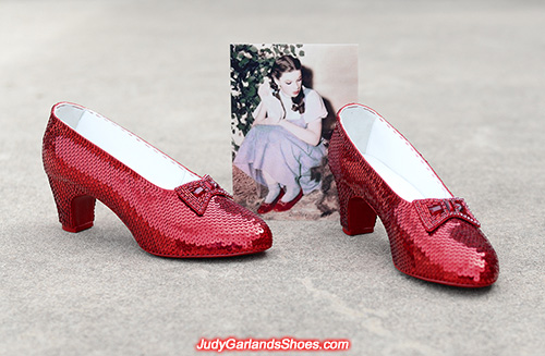 US women's size 9 hand-sewn ruby slippers