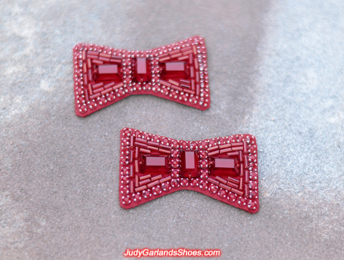 Beautiful hand-sewn ruby slipper bows