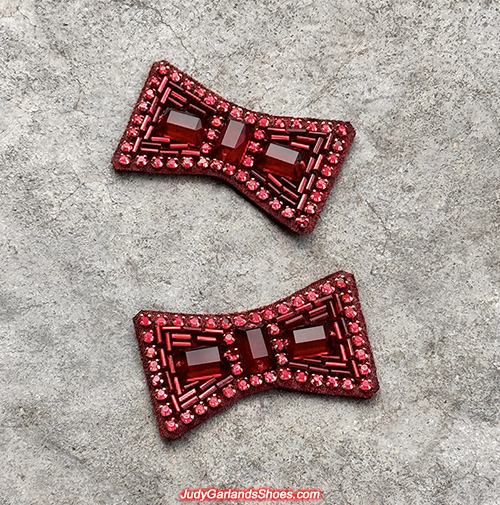 Burgundy hand-sewn bows