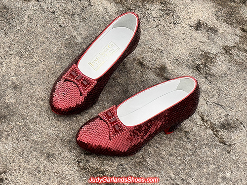 Burgundy size 5B hand-sewn ruby slippers