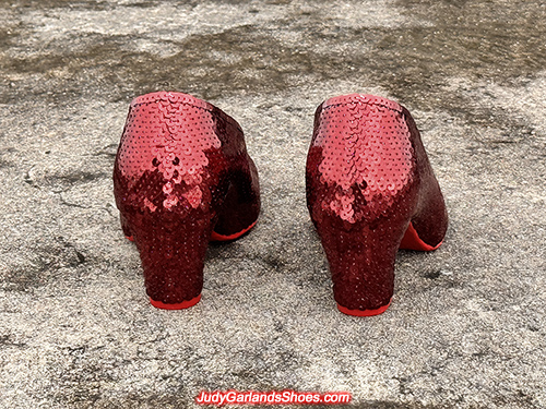 Burgundy size 5B hand-sewn ruby slippers