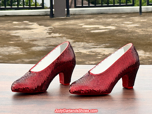 Burgundy size 5B hand-sewn ruby slippers