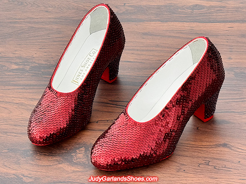 Burgundy size 5B hand-sewn ruby slippers