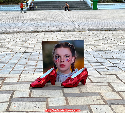 Dorothy's size 5B hand-sewn ruby slippers