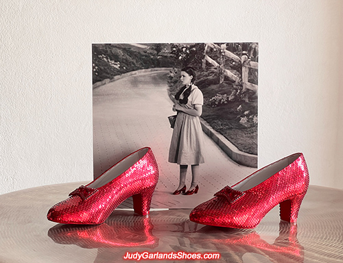 Dorothy's size 5B hand-sewn ruby slippers