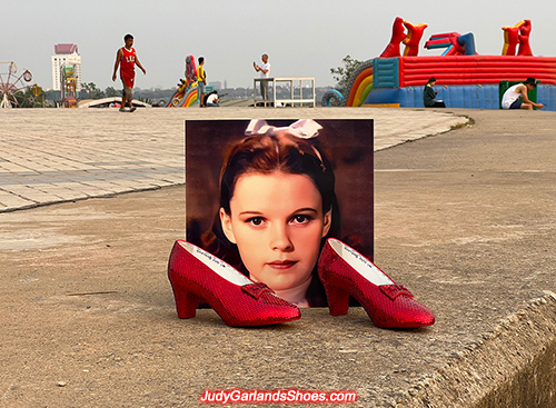 Dorothy's size 5B hand-sewn ruby slippers