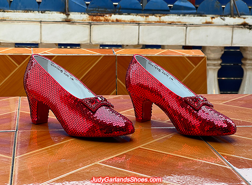 Dorothy's size 5B hand-sewn ruby slippers