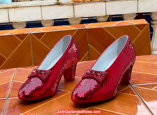 Dorothy's size 5B hand-sewn ruby slippers