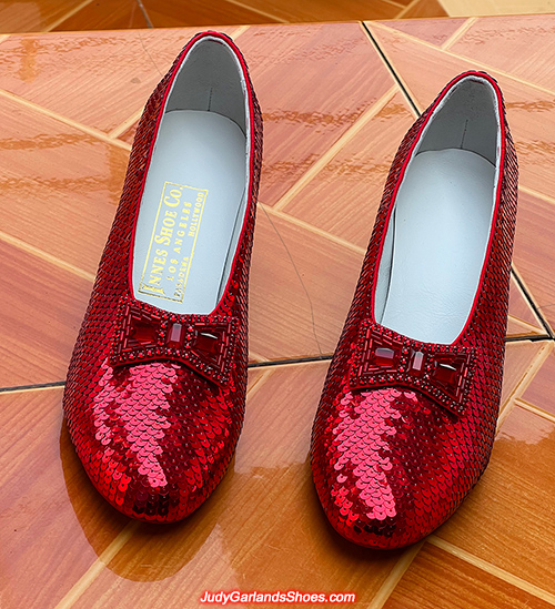 Dorothy's size 5B hand-sewn ruby slippers