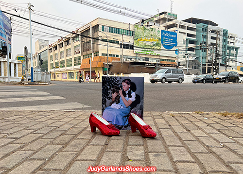 Dorothy's size 5B hand-sewn ruby slippers