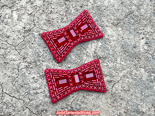 Exquisite pair of hand-sewn bows