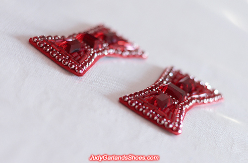 Hand-sewn ruby slipper bows, March 2021
