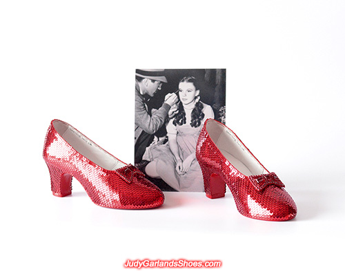 Hand-sewn ruby slippers made in January, 2021.