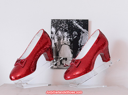 Hand-sewn ruby slippers made in January, 2021.
