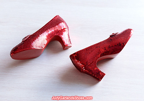 Hand-sewn ruby slippers made in January, 2021.